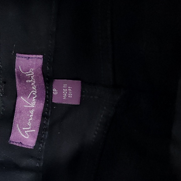 Gloria Vanderbilt Amanda Black Jeans High Rise Classic Tapered  Petite - Picture 6 of 16